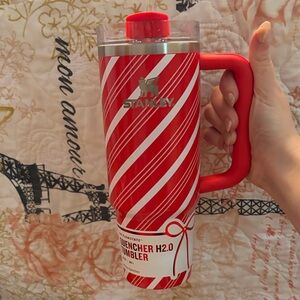 Limited edition Holiday 2025 Stanley Candy Cane Striped Tumbler